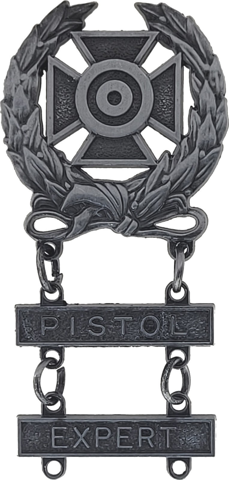 US ARMY Expert Shooting Oxidized Badge Wreath Pistol MARKSMAN Qualification Bar