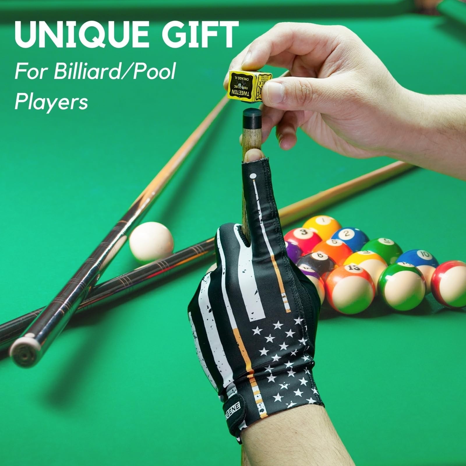 "LeftHand Billiard Gloves 3 Finger QuickDry Breathable Sizes for Snooker"