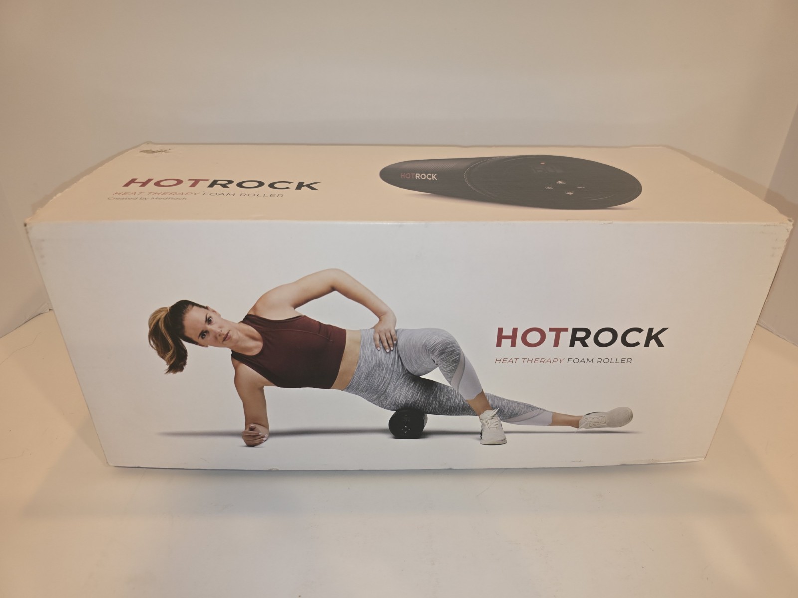 HOTROCK BY Medrock Heated Foam Back Massage Roller Legs Muscles Physical Therapy