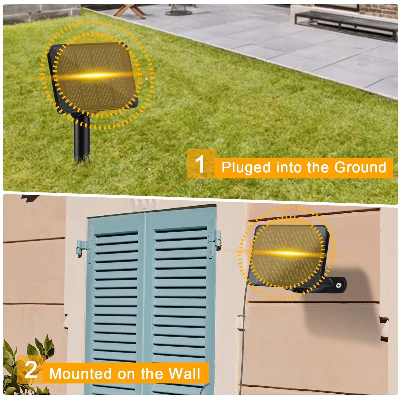Solar String Lights for Outside, 39.4ft 120LED Outdoor Solar String Lights 8 ...
