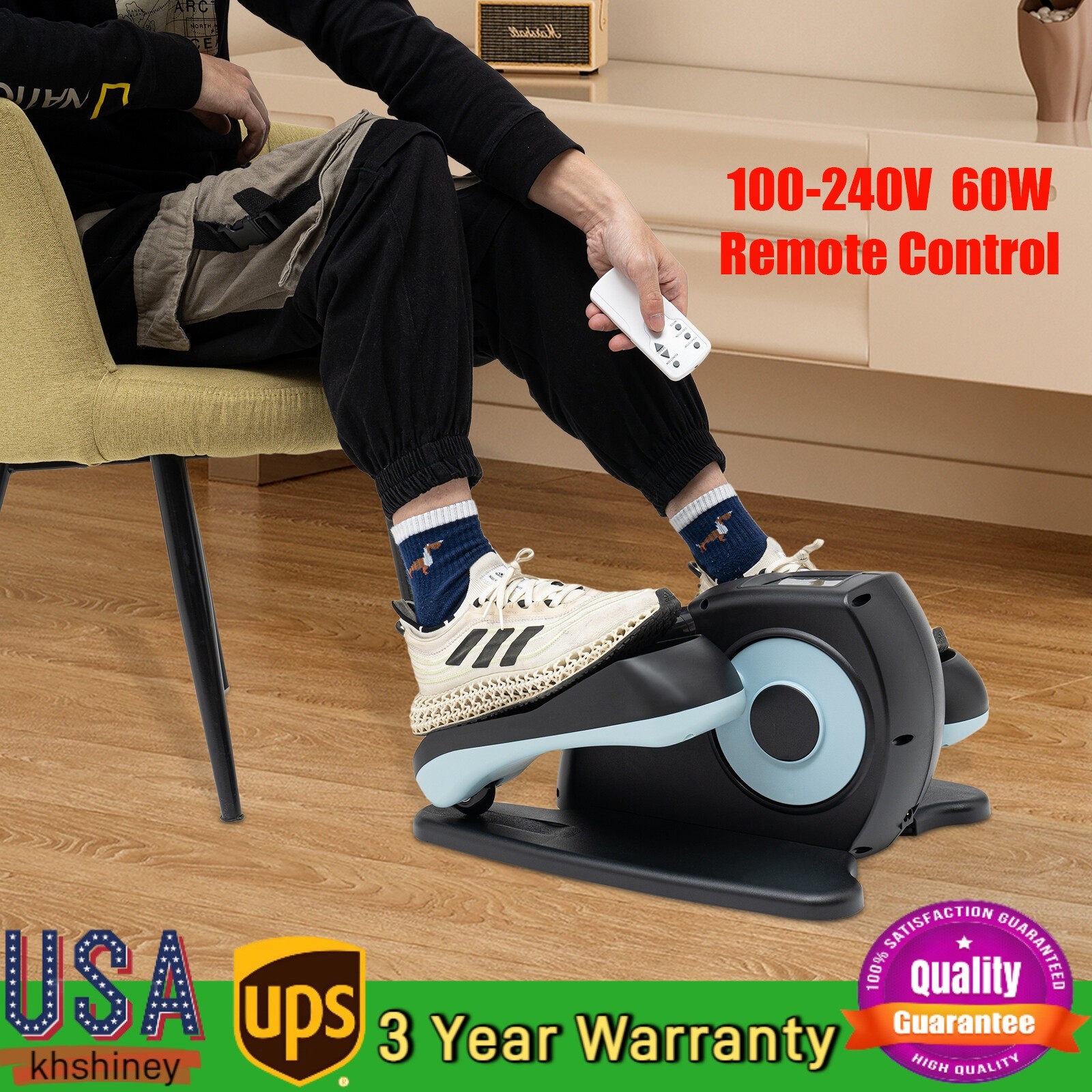 5 Gears Electric Eliptical LCD-Display Distance Calories Speed Time 55.12 lbs