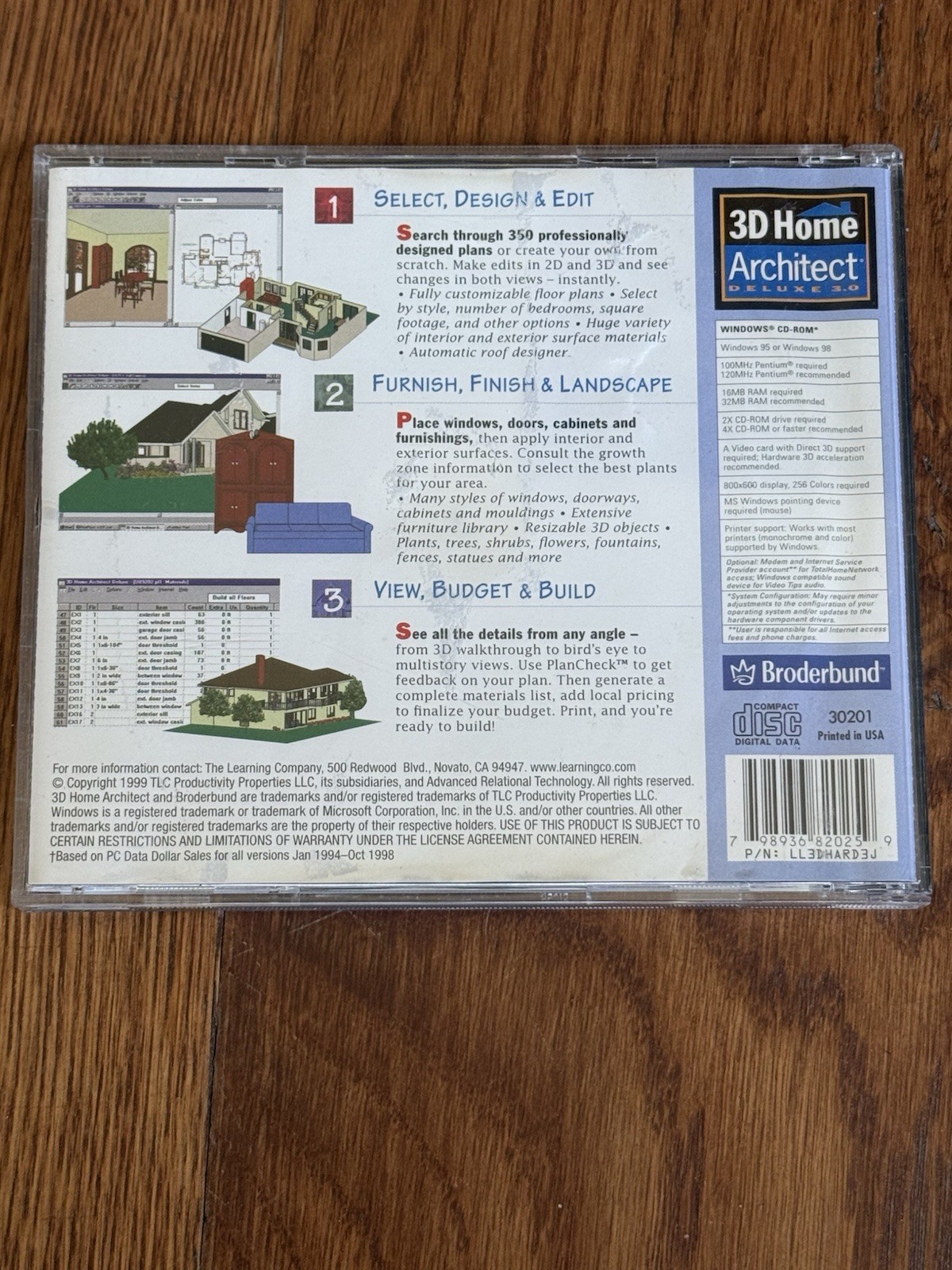 ⭐️3D Home Architect Deluxe Version 3.0 PC CD Windows 95 / 98