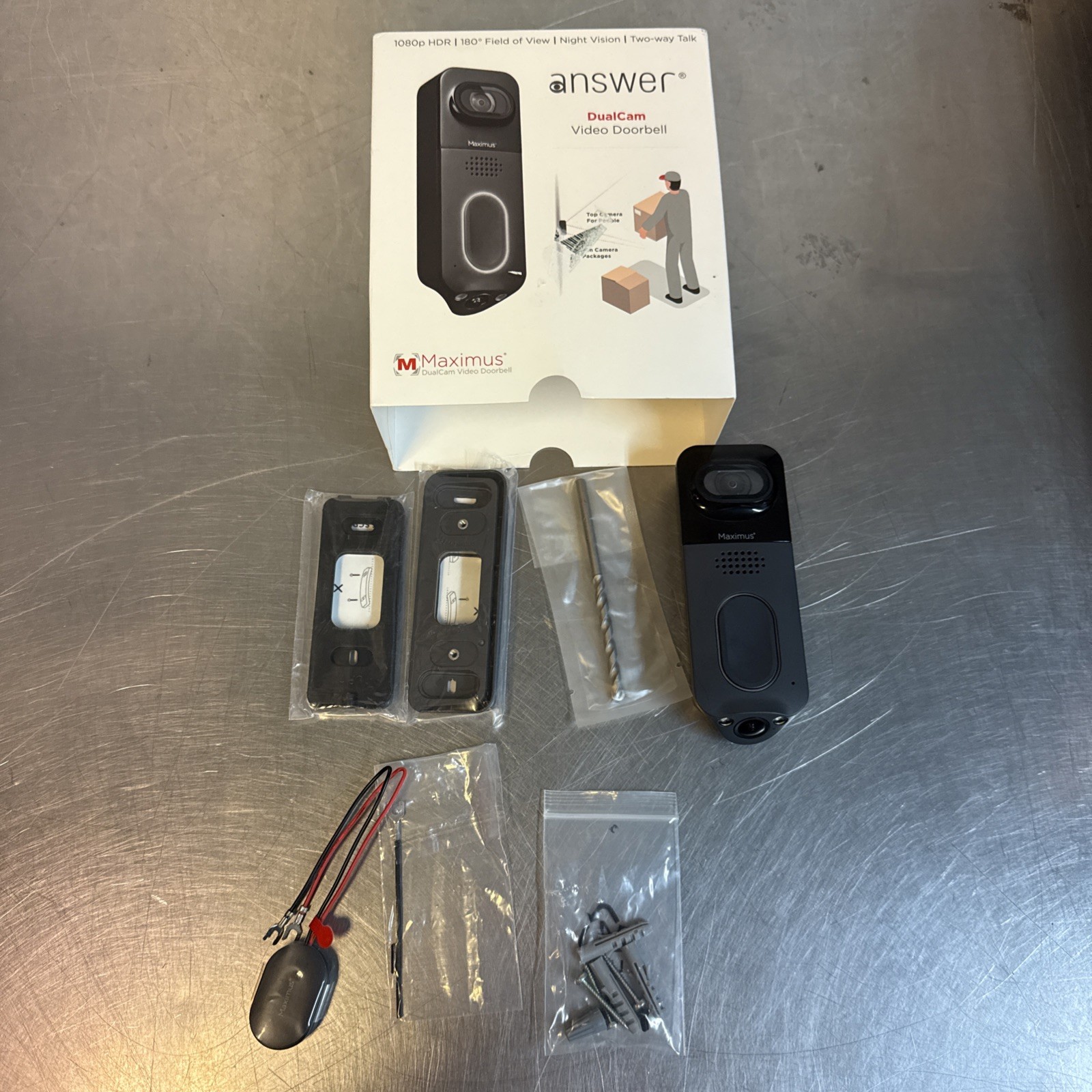 Microcel Maximus Answer DualCam Video Doorbell - Black