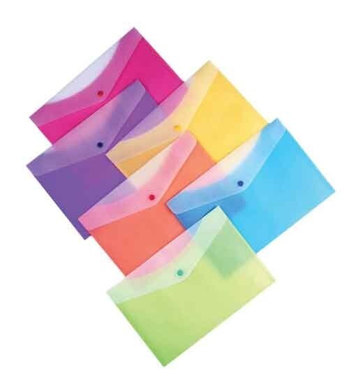 Filexec Poly Envelope 2-Pocket 2-Button Snap Closure Letter Asst School Office