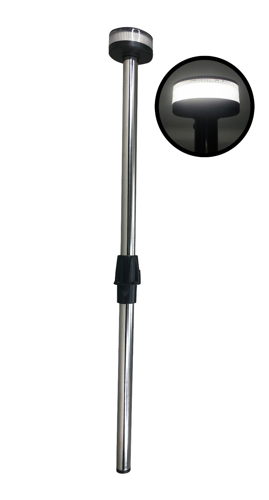 Pactrade Marine Boat LED All Round Anchor Plug-in Light Pole 22" Collar USCG 2NM