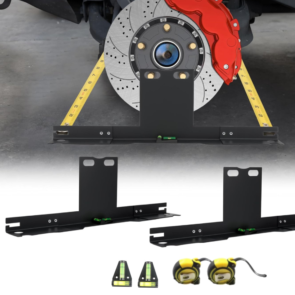 Upgraded Wheel Alignment Tool, 2 PCS Toe Alignment Plates with Tape Measure