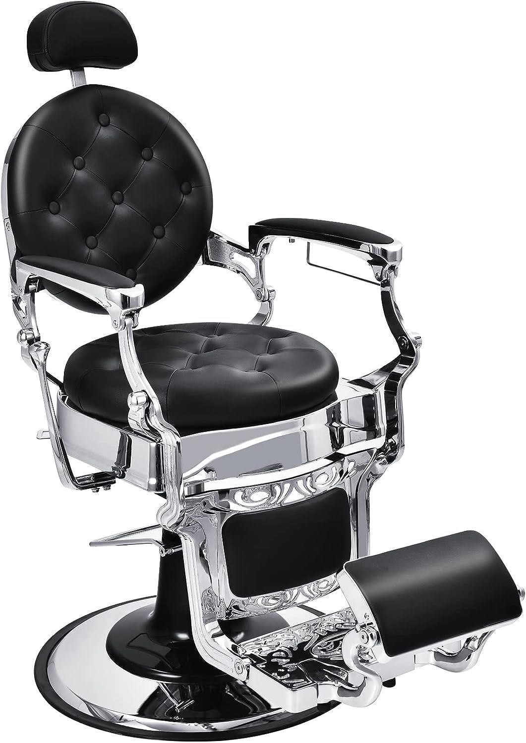 Vintage Barber Chair Hydraulic Reclining Salon Chair Tattoo Salon Spa Equipment