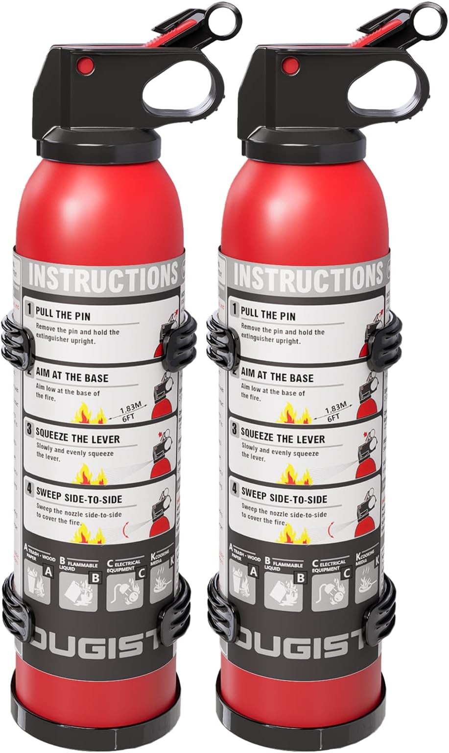 Small Fire Extinguisher for Home & Car – (2-Pack, 1.32lb Each) Portable ABC C...