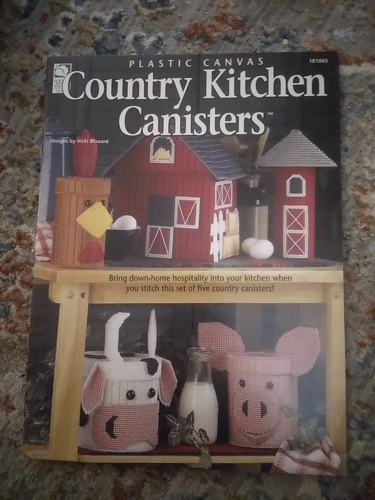 Country Kitchen Canisters Plastic Canvas Pattern Booklet Barn Pig Cow Rooster