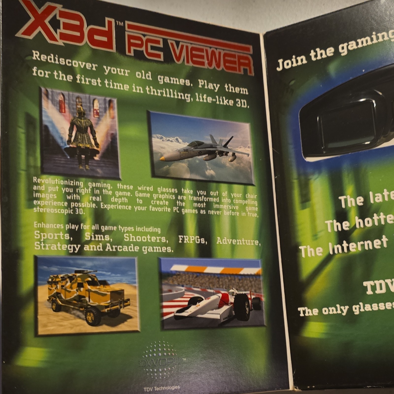 TDV Technologies X3D PC 3D Viewer System Wired Glasses Black 2002 A104076