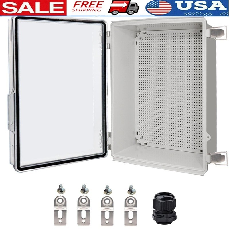 Waterproof Junction Box IP67 Electrical Enclosure W/ Stainless Steel Latches DIY