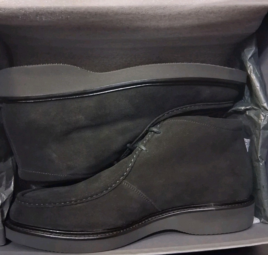 🟩 ITALIAN CRAFTED Aquatalia Boots LUXURY SUEDE Size 10 M ⬛