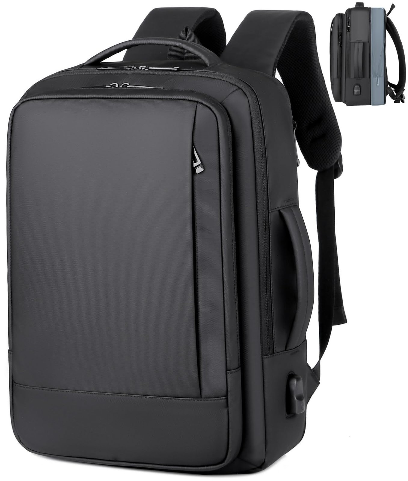 17/15.6" Business laptop backpack, PU backpacks, Travel laptop backpack,carry...