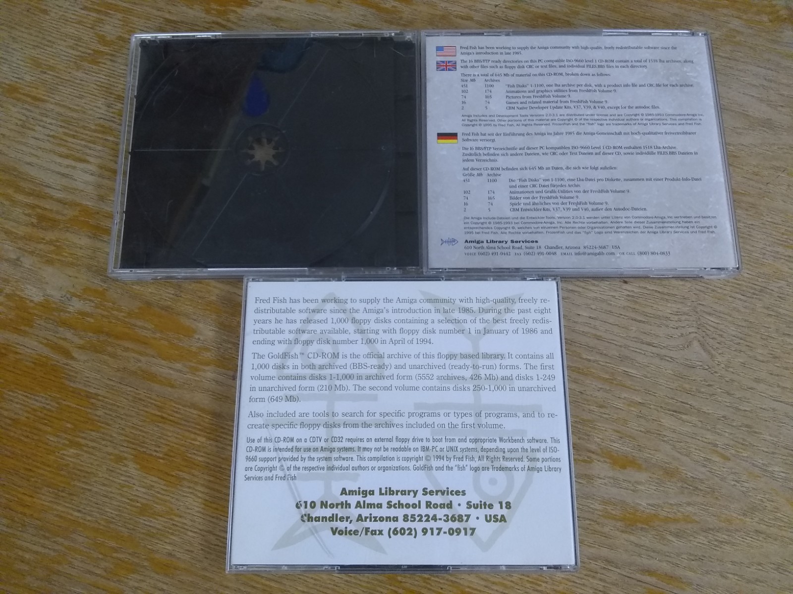 Fred Fish Lot of 3 CDs, Commodore Amiga, Asimware #A