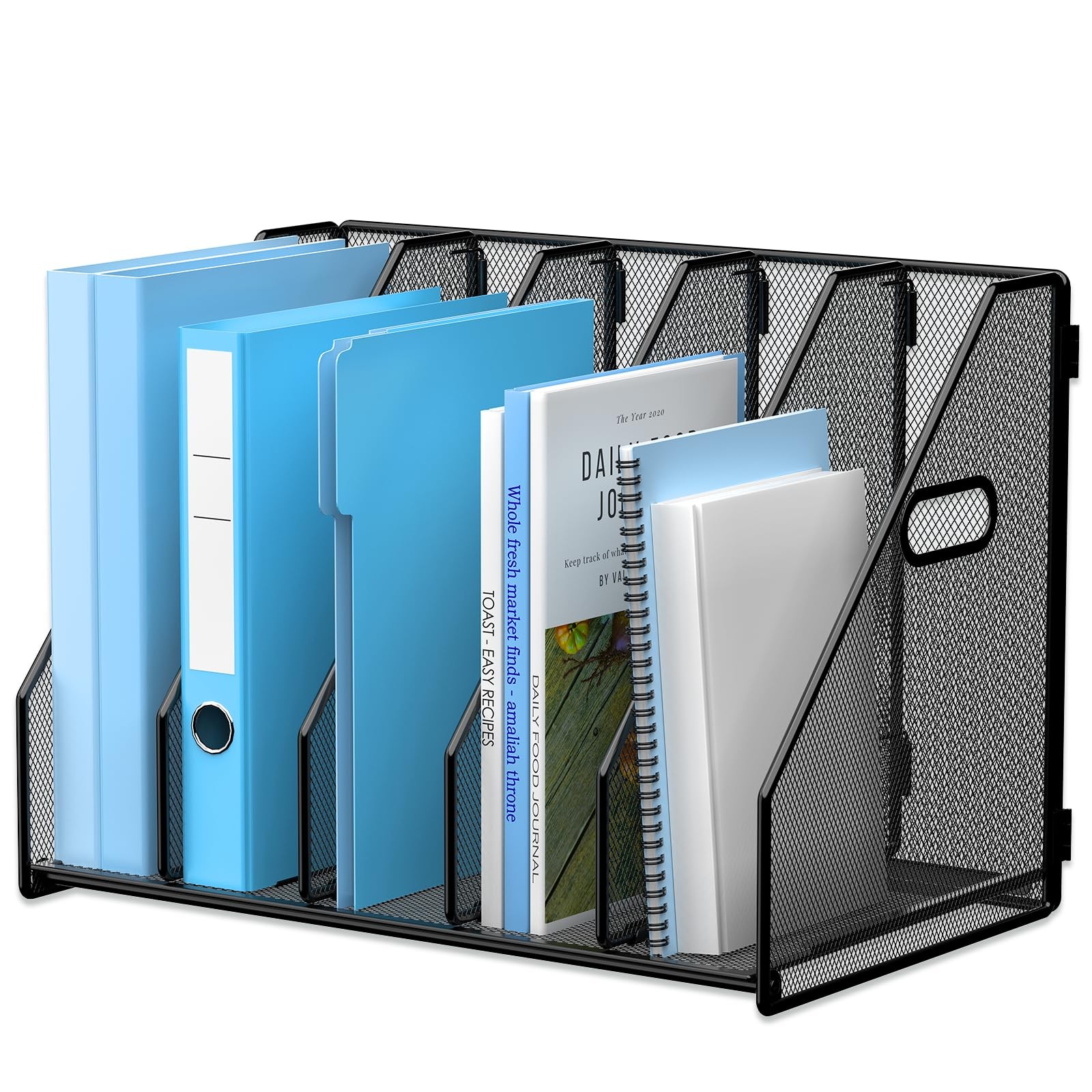 Mindepot Desk File Organizer Metal Desk Magazine Folder Holder 5 Vertical