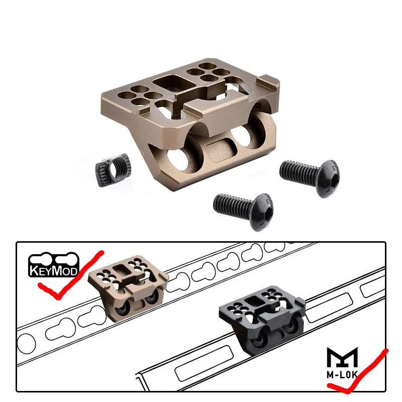 Offset Scout Mount Base For KeyMod M-LOK For M300 M600 Flashlight Scout Lights