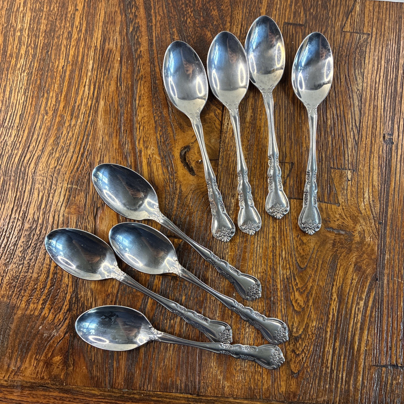 DREAM ROSE Rogers Stainless Korea Teaspoons  - Set Of 8