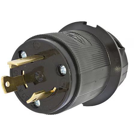 Hubbell Wiring Device-Kellems Hbl2621bk Locking Plug, L6-30P, 30 A, 250V Ac,