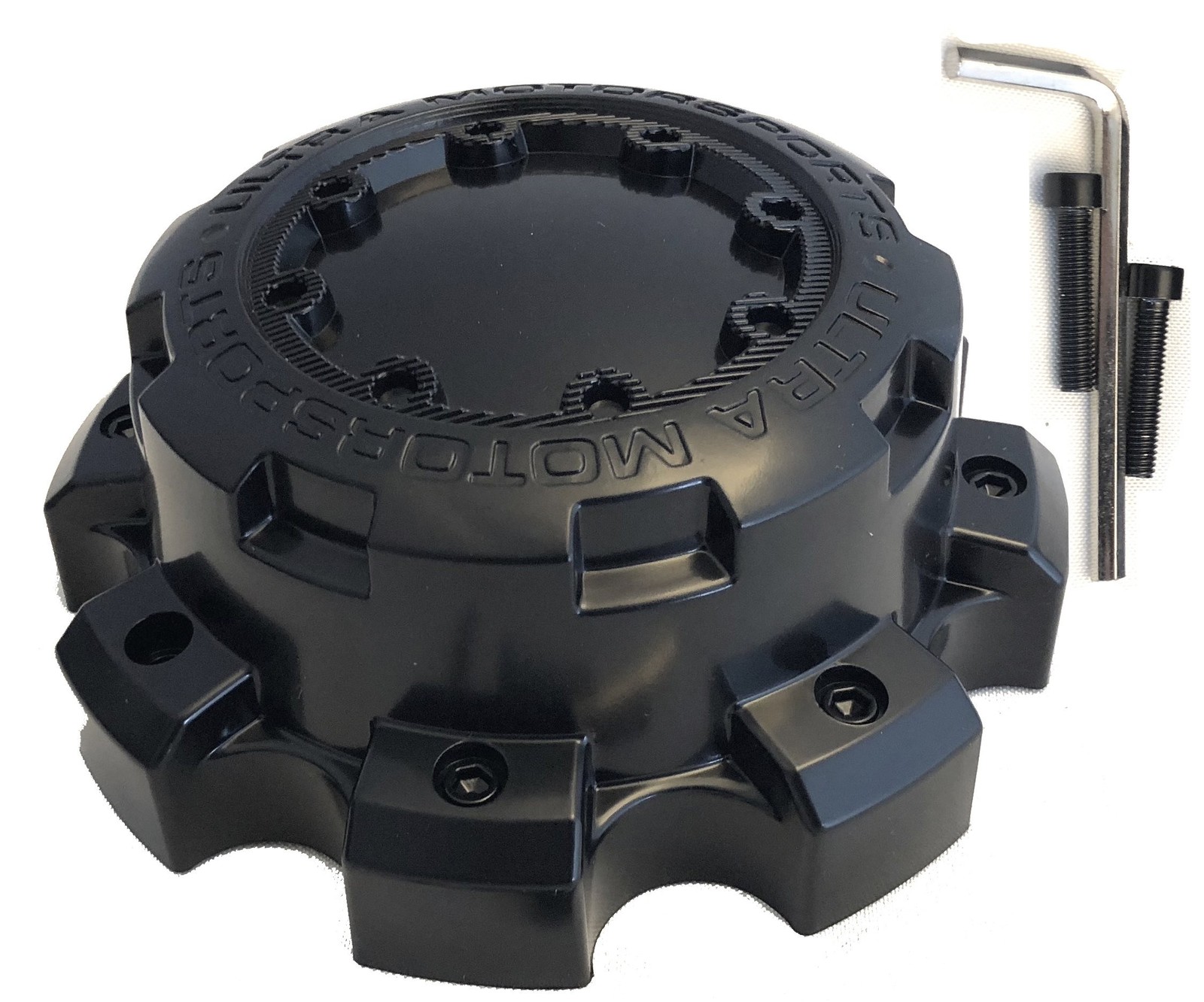 Black Wheel Center Cap (Qty 1) p/n # 89-9879 with Bolts