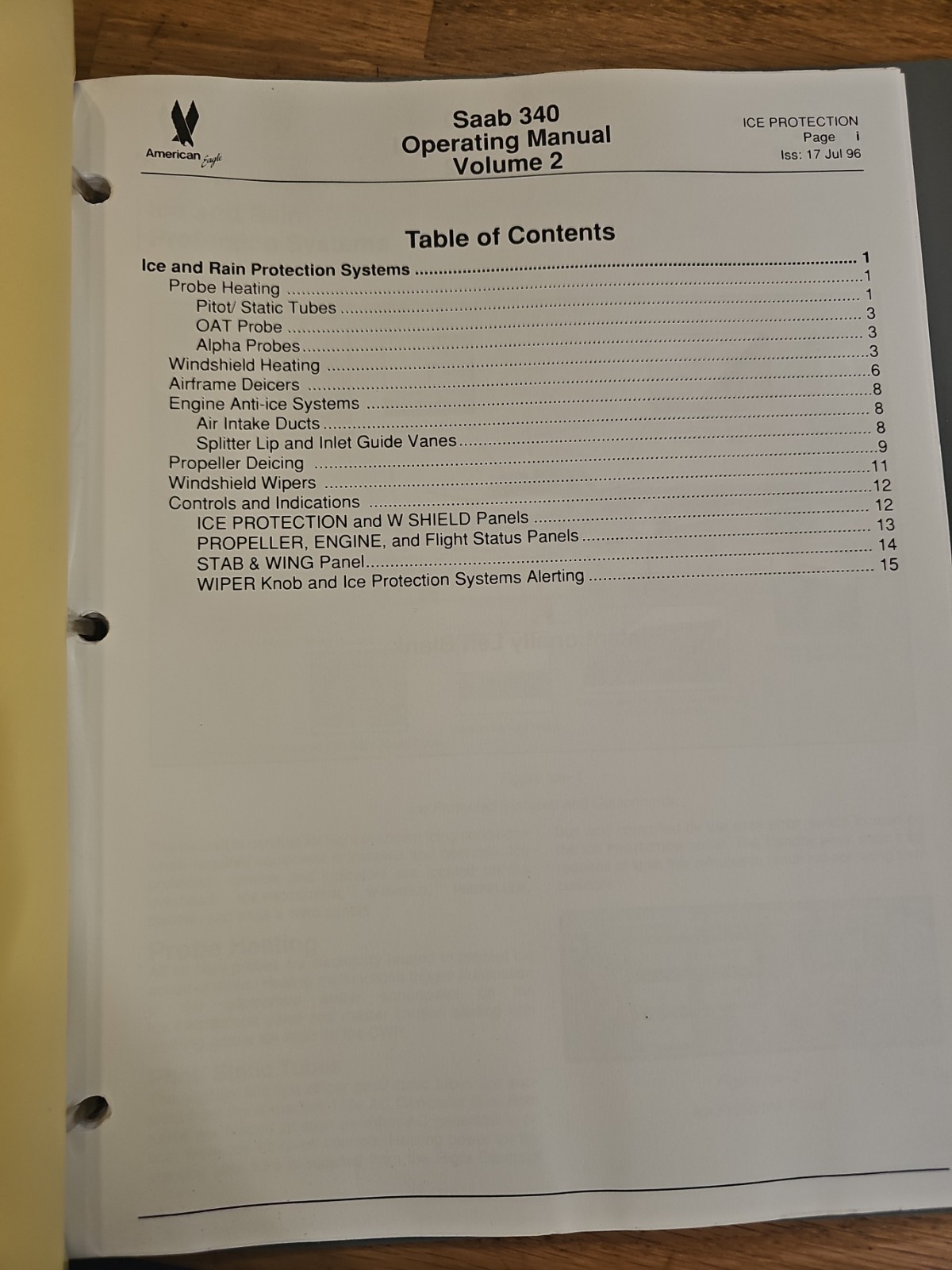 American Eagle SAAB 340 Operating Manual Volume 2 Used