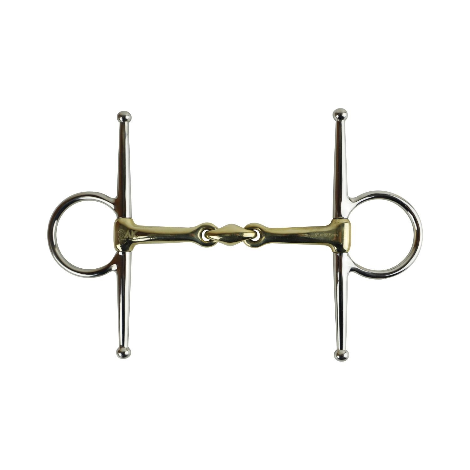 AK Full Cheek Bit with Double Jointed Lozenge in German Silver Horse Riding Bits