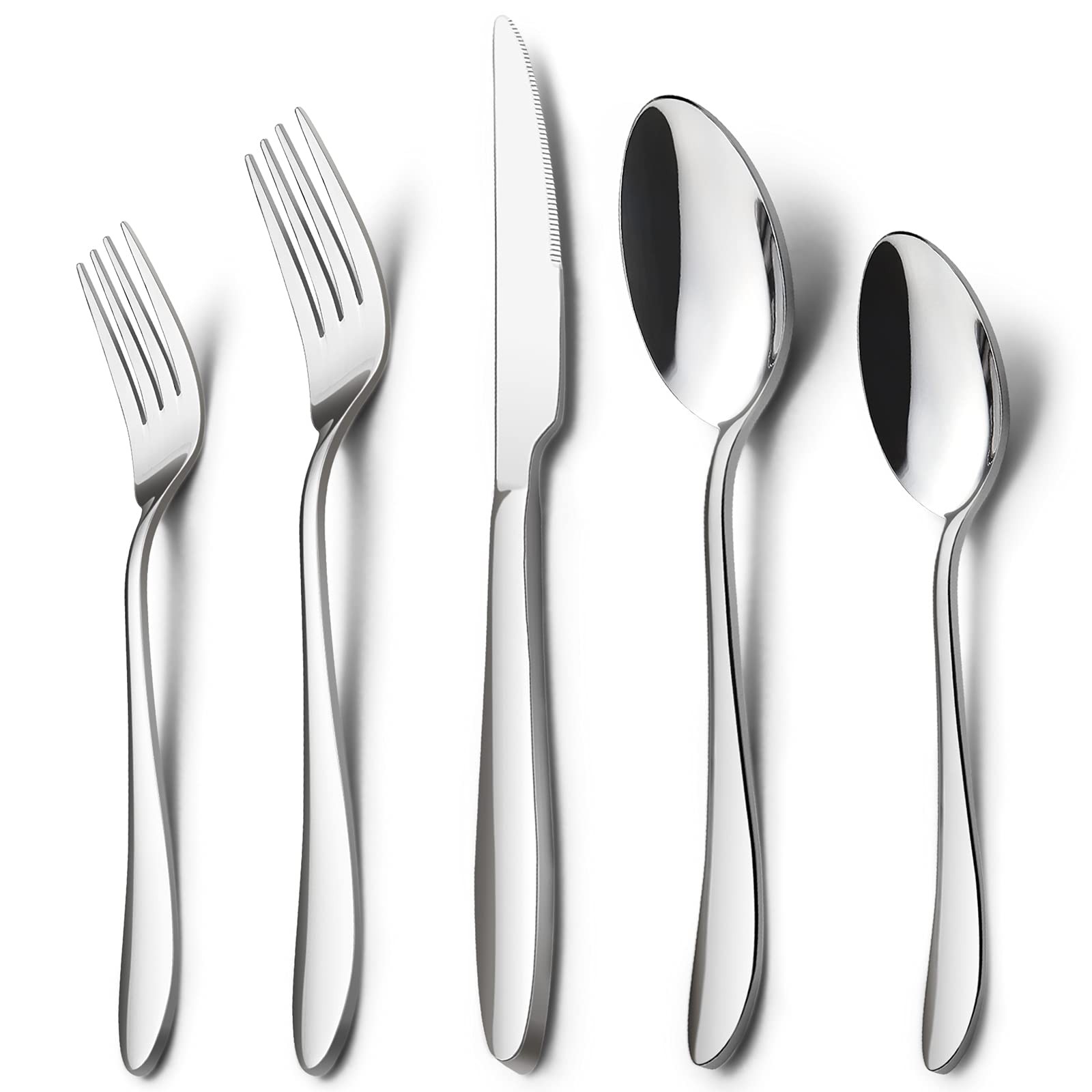 HaWare 20-Piece Silverware Set for 4, Stainless Steel Flatware | Food Grade C...