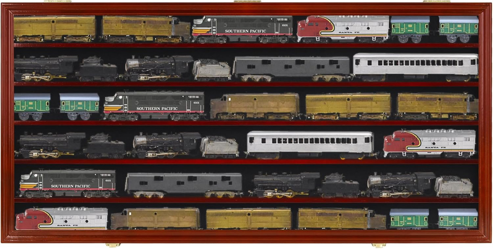 HO Scale Trains Display Case Wall Cabinet Shelves Compatible with Hot Toy Car Wh