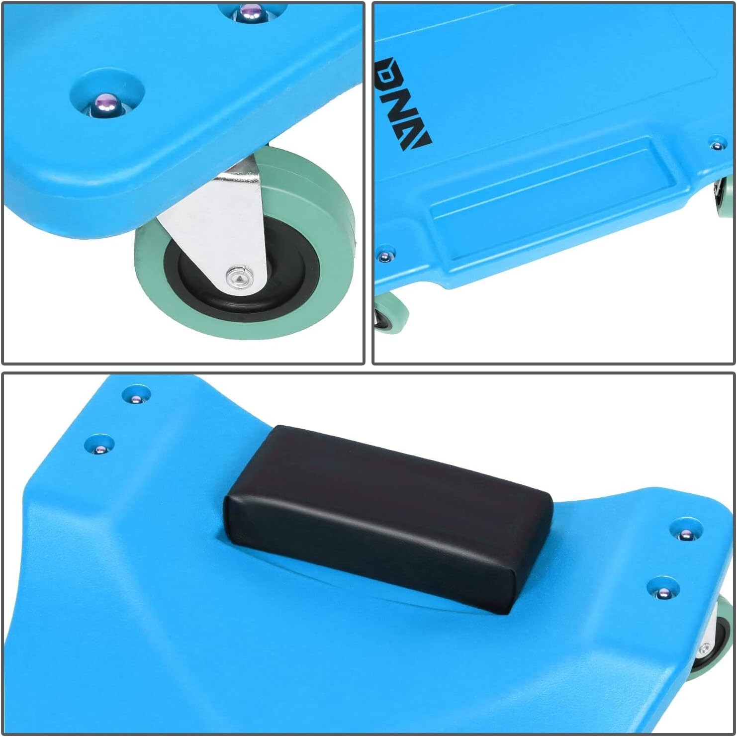 40Inch Low Profile Plastic Rolling Garage Shop Creeper with Padded Headrest,T...
