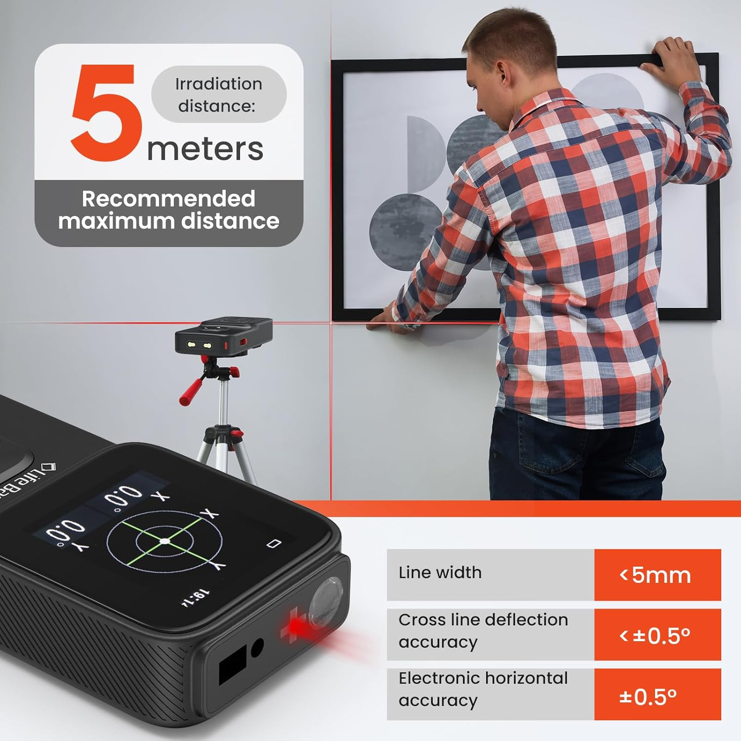 5-in-1 Wall Scanner: Stud Finder, Thermal Imager & Moisture Meter Combo