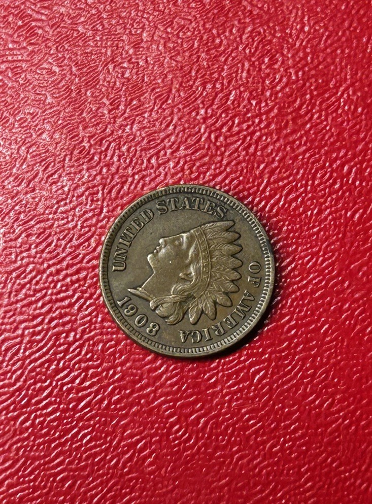 1908 Indian Head Cent Extremely Fine/About Uncirculated Condition Amazing #CW41