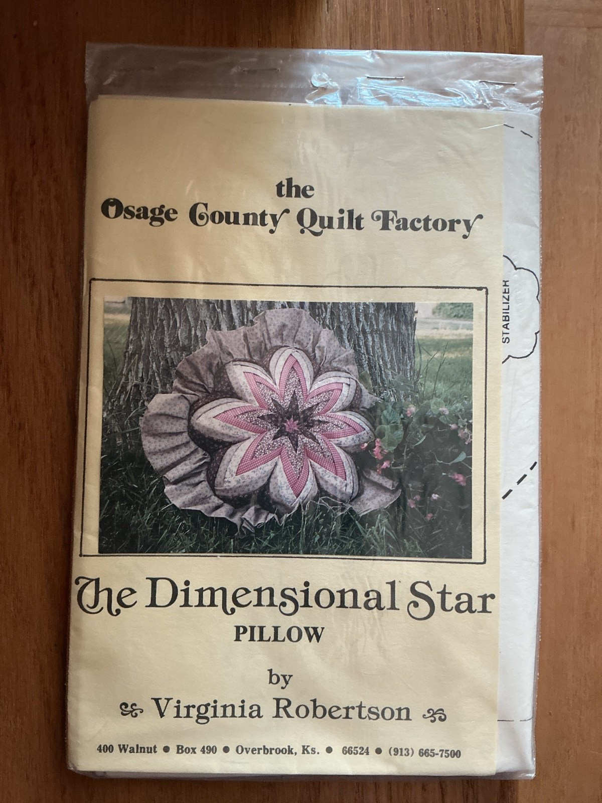 1984 Vtg The Dimensional Star Pillow By Virginia Robertson Osage County Quilt