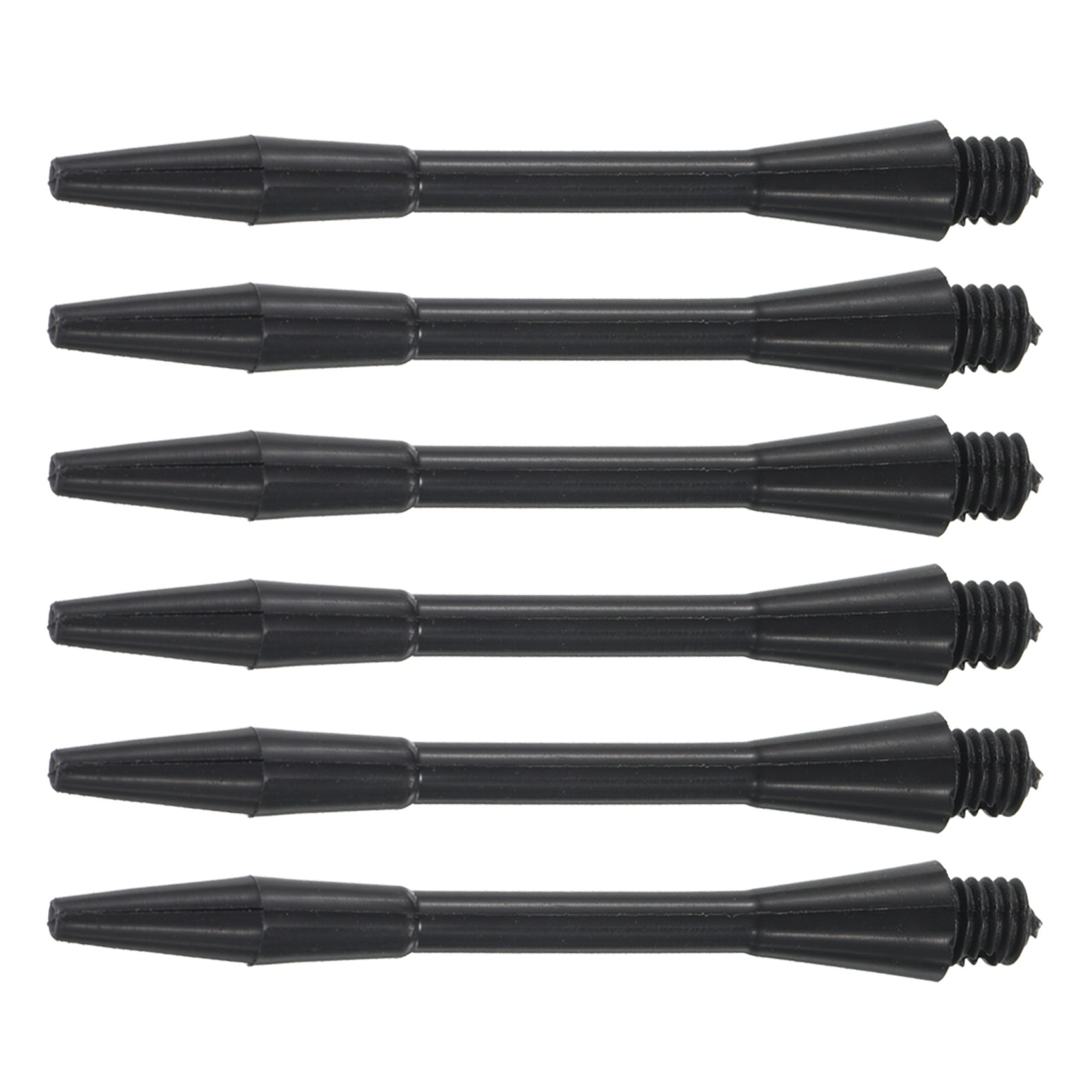 6Pcs Dart Shafts,Plastic Medium 2BA Thread Dart Stems Replacement(Black,45mm)