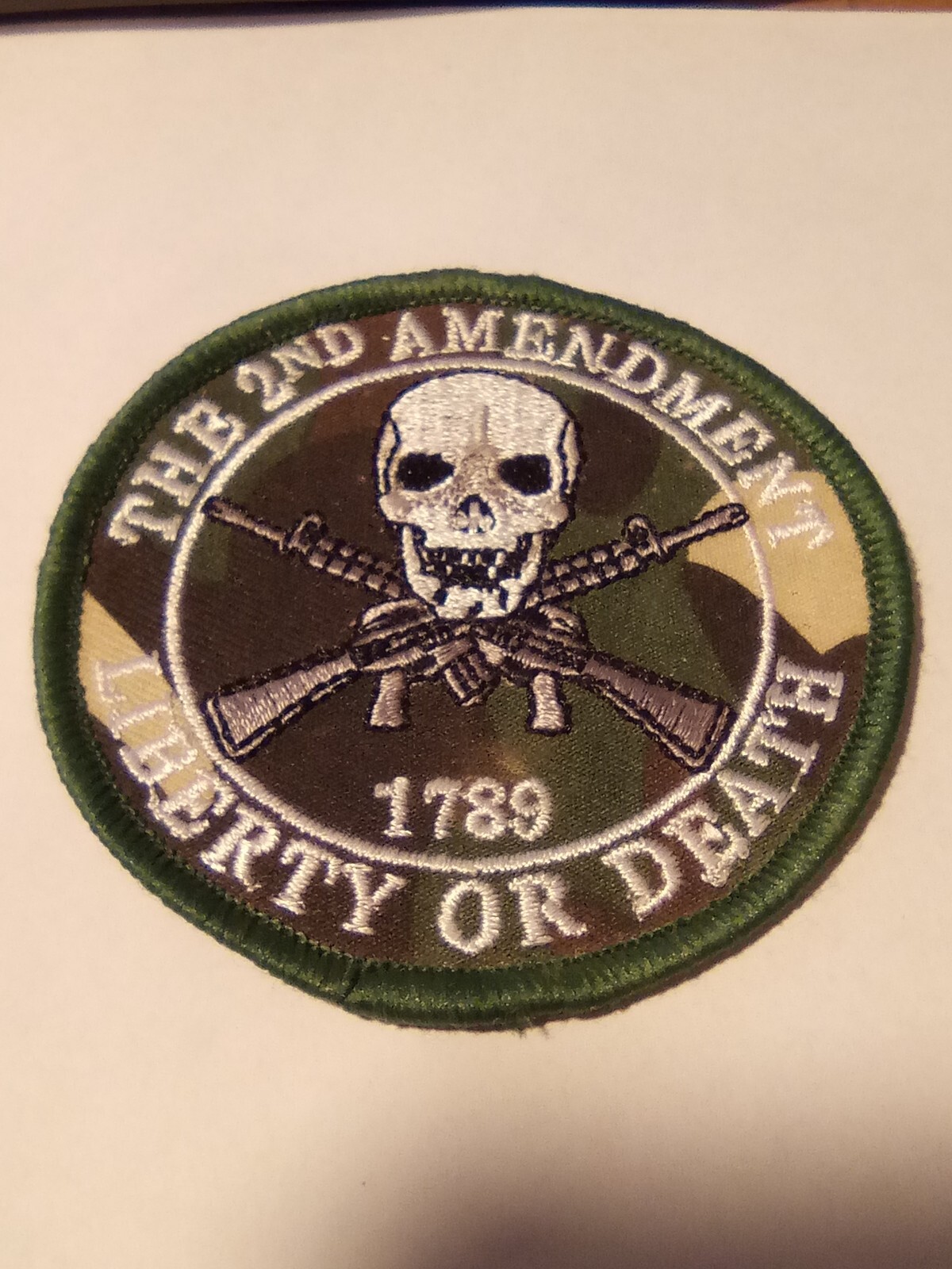 THE 2nd AMENDMENT LIBERTY OR DEATH LOGO PATCH GREAT FOR ANY COLLECTION NEW!