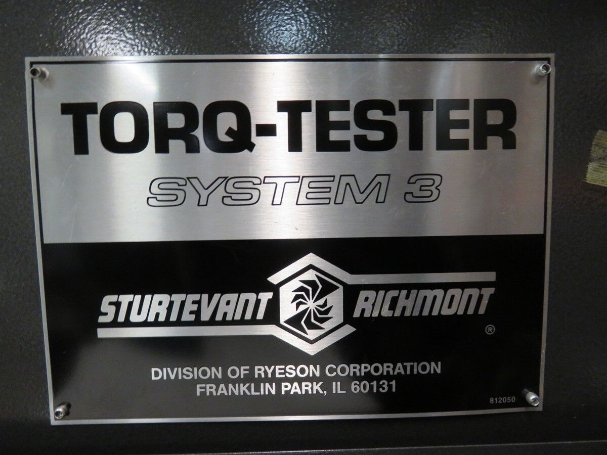 Torq-Tester E-M-H150 System 3 Sturtevant Richmont Hand Torque Tool Analyzer W7B