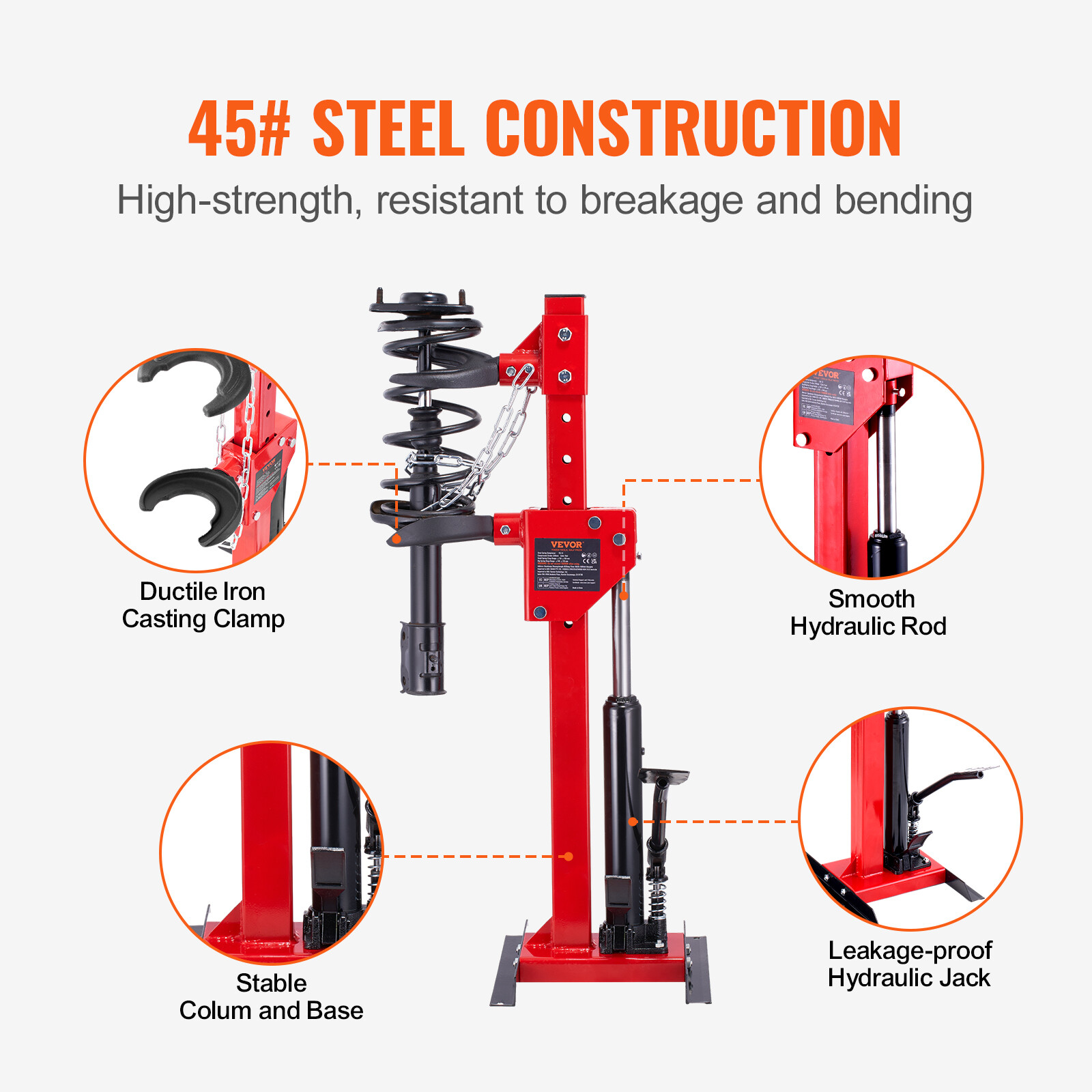 VEVOR Coil Spring Compressor 4.5T Auto Strut Hydraulic Compressor Removing Tool