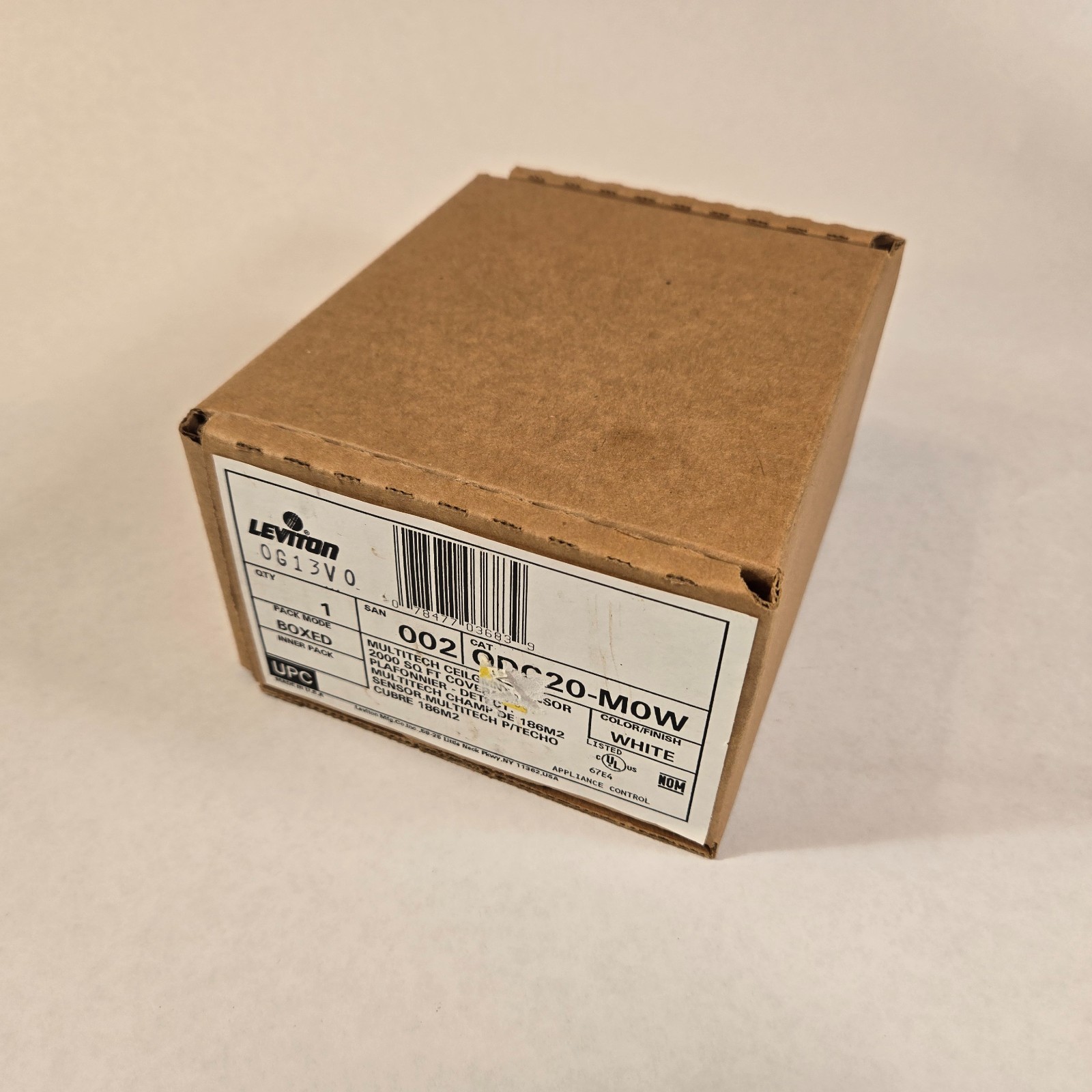 Leviton Multi-Technology Occupancy Sensor 24VDC ODC20-MOW
