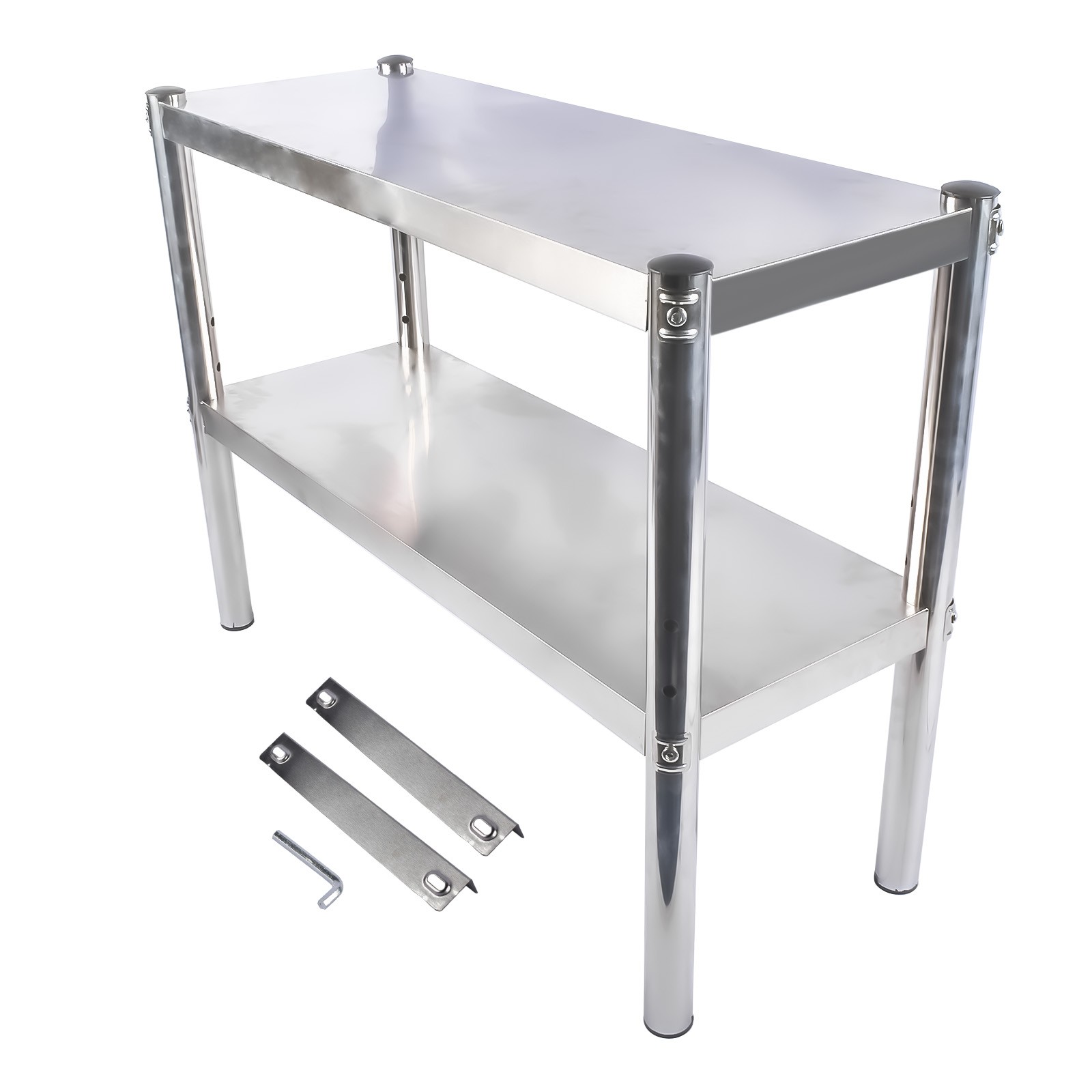 Double Overshelf Durable Stainless Steel 2-Tier 12 x 30/48/60/72" for Prep Table
