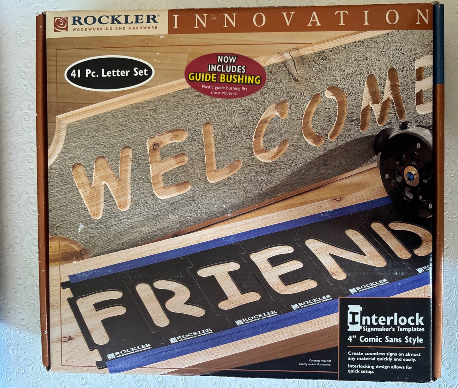 Rockler Interlock Signmaker’s Templates - 4”Comic Sans Font Custom Signs Kit