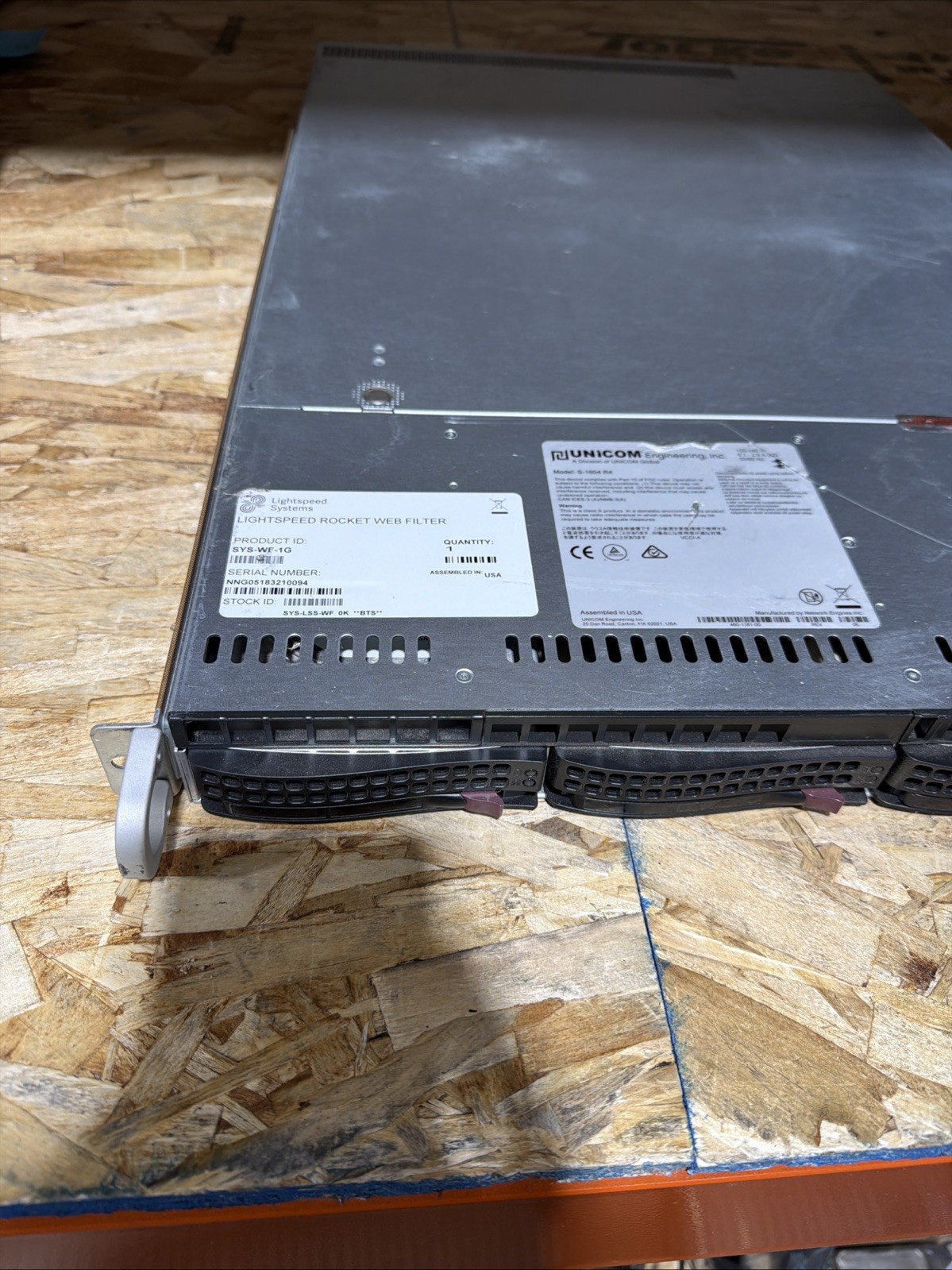 Lightspeed Rocket Web Filter Sys-WF-1G security appliance 1TB HD Unicom S-1604R4