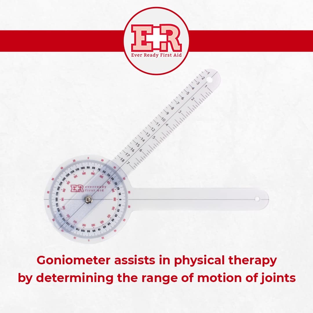 Multicolored Goniometer Range of Motion Measurement Tool for Physical Therapy