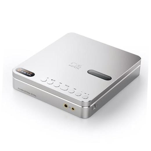 EC Play Portable HiFi CD Player,USB DAC,CS43198 DAC+Dual Silver