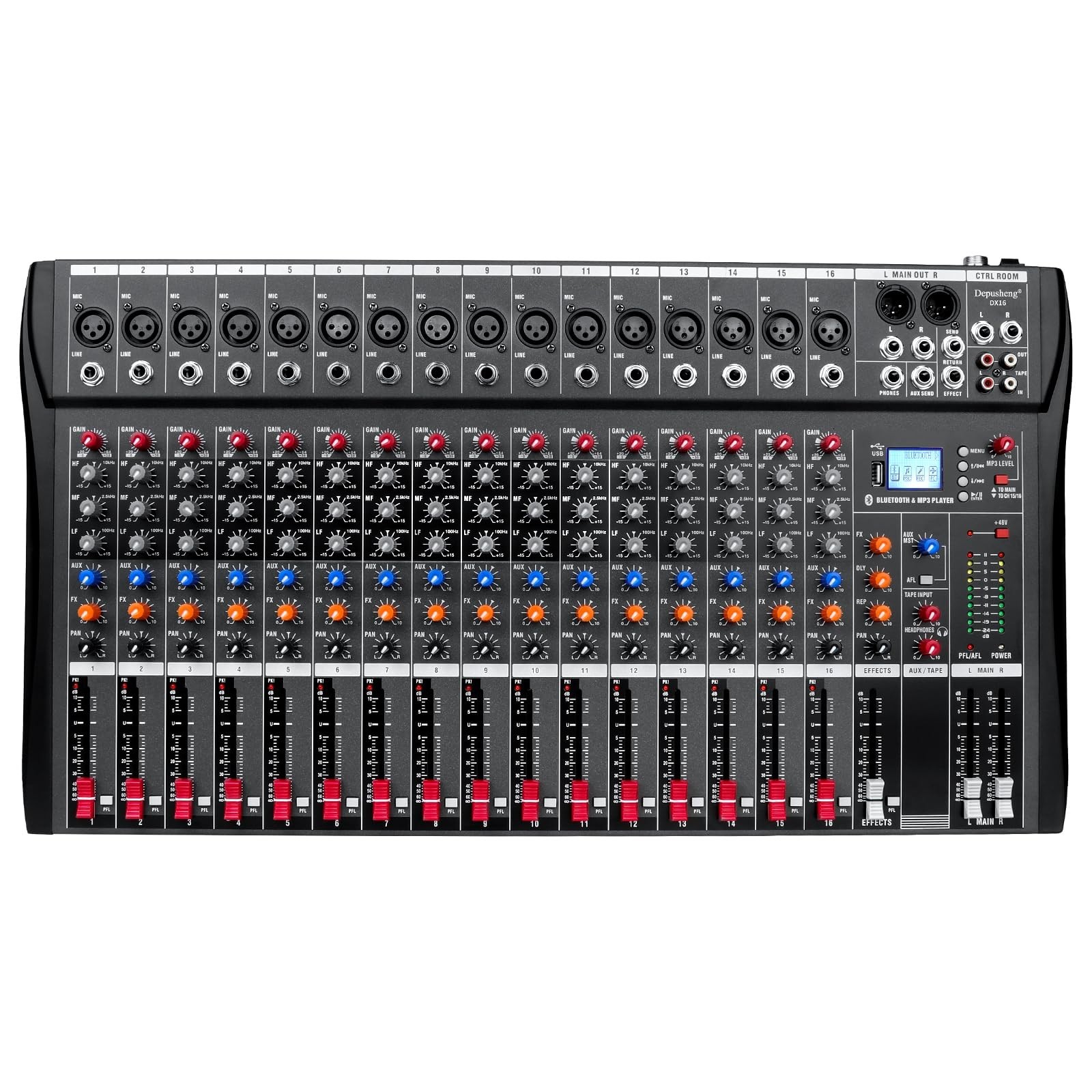 Depensheng DX16 DJ Sound Controller Interface w/USB Drive for Computer Record...
