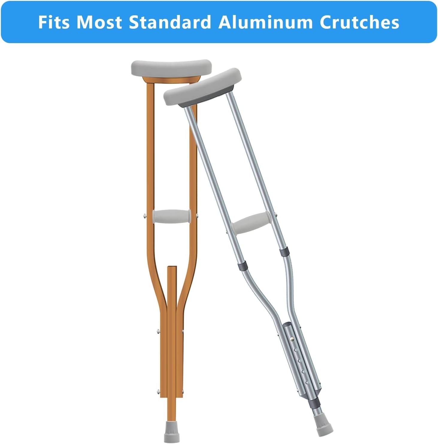 Soft & Durable Crutch Padding - Easy to Clean, Perfect for Rehab Needs
