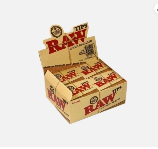 Raw Natural Unrefined Pre-Rolled  Tips Full Box Of 20 (21 Per Box) Total 420ct