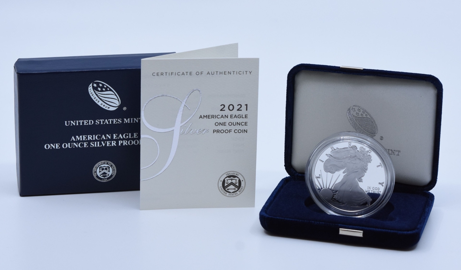 2021-W $1 American Proof Silver Eagle Type 1 in Original Government Packaging