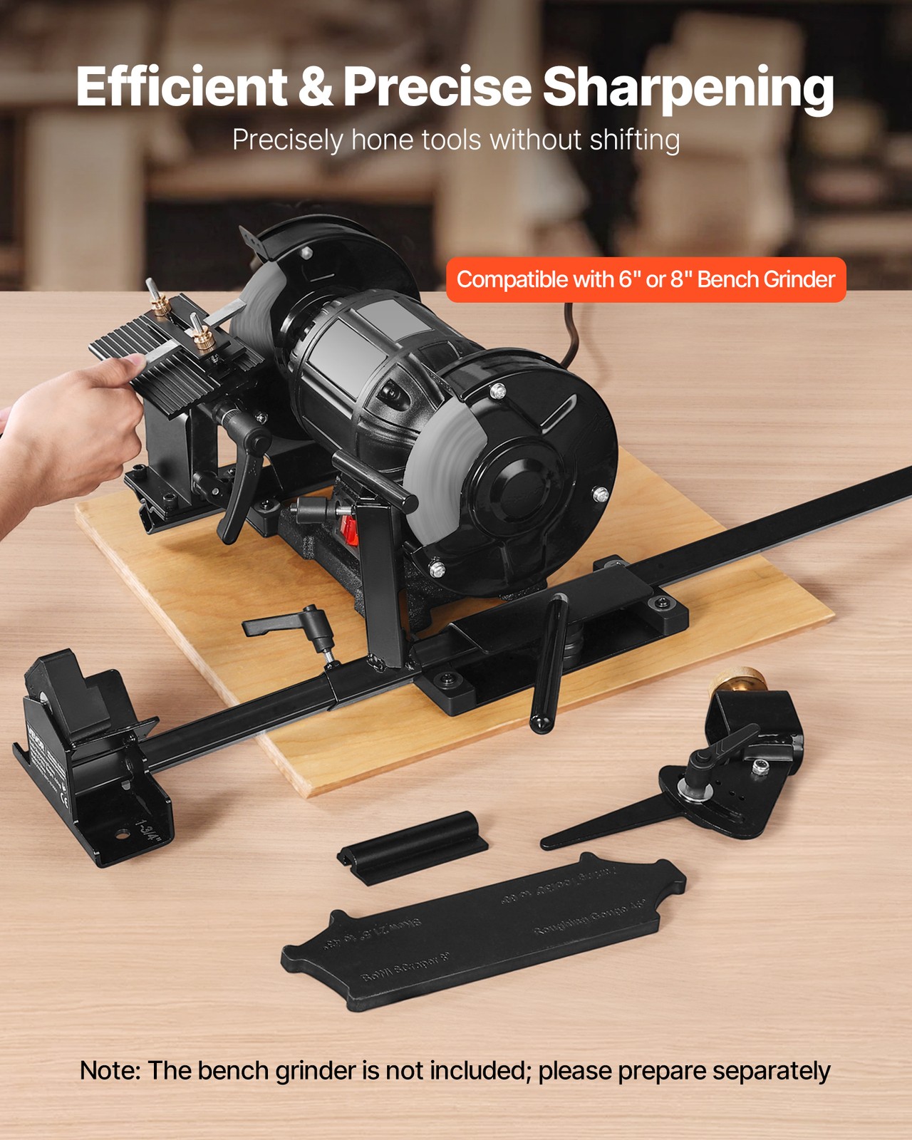 VEVOR Pro Grind Sharpening System Multi-Grind Jig for 6" & 8" Bench Grinder