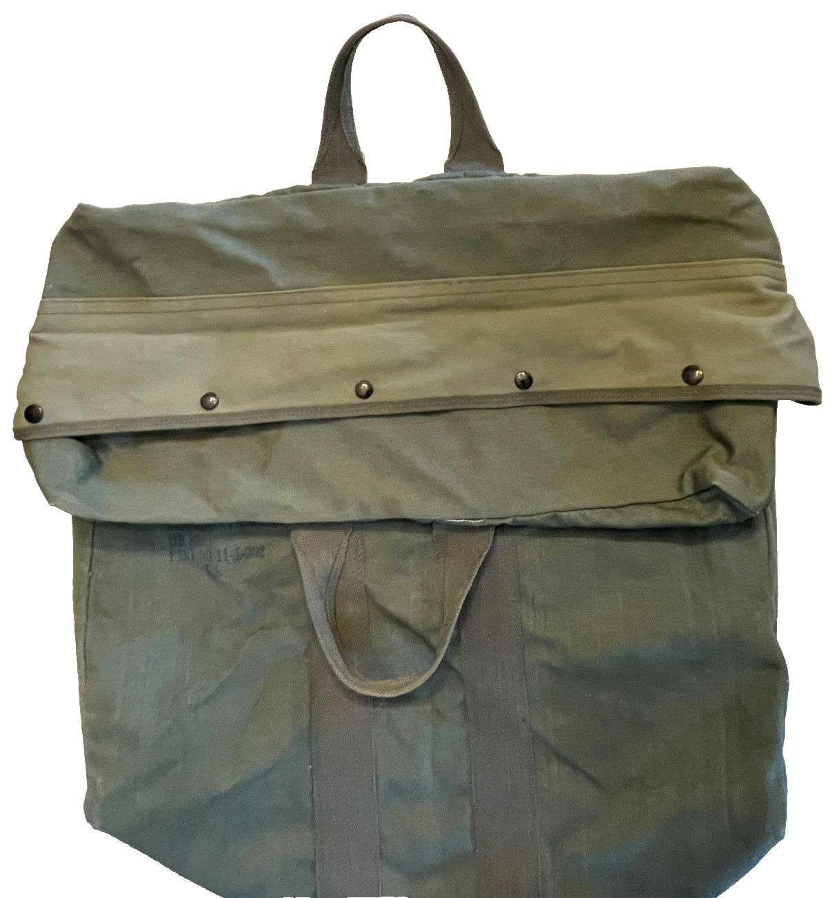USGI Kit Bag Flyers Industries OD Canvas Flight Duffle VTG 1982 Military Issue