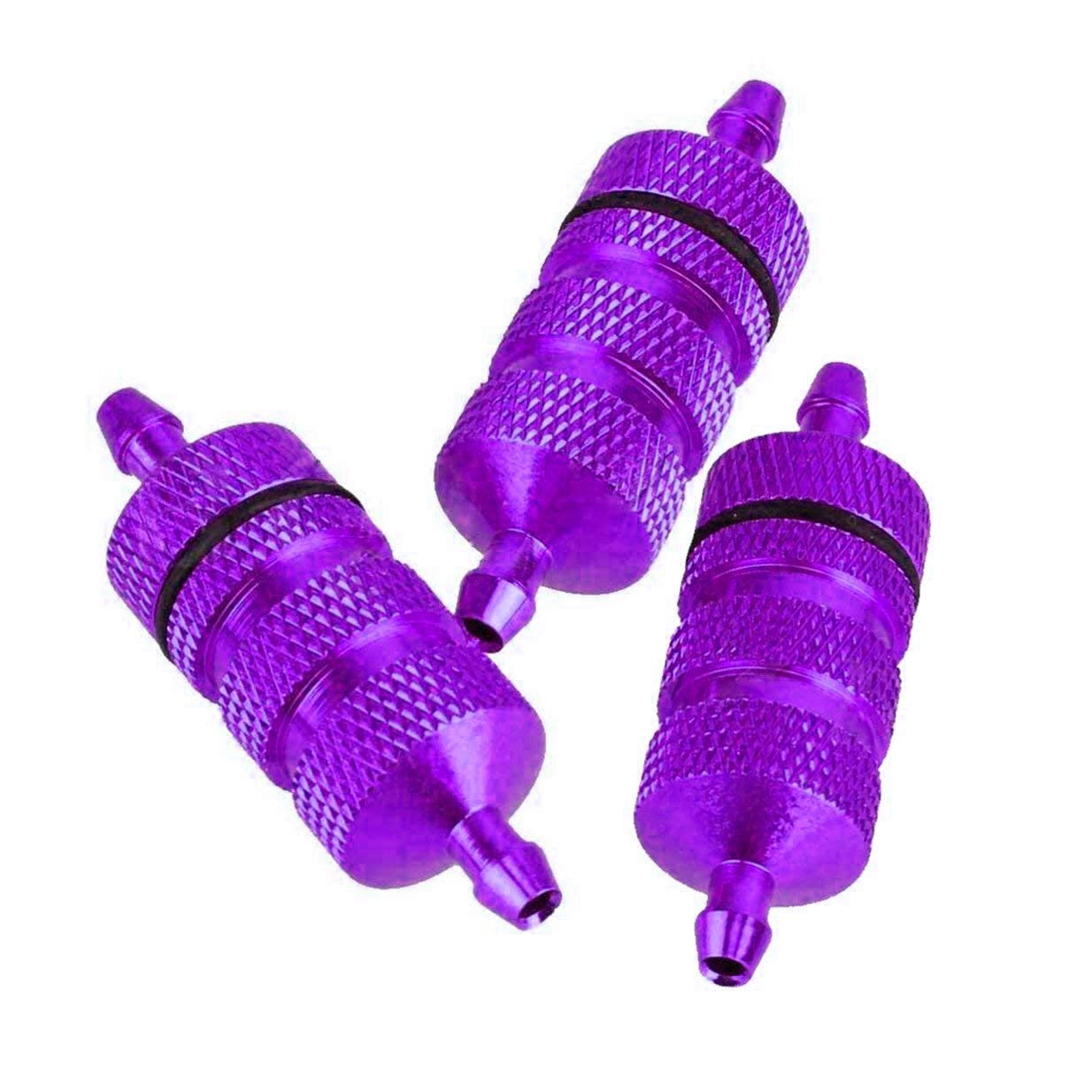 3Pcs ShareGoo RC Aluminum Nitro Fuel Filter Compatible with HSP Purple