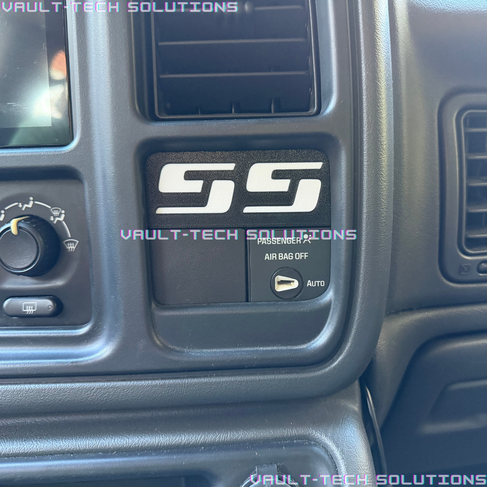 Silverado SS Dash Insert Emblem Logo 2003-2007 Colors Red White Blue Teal Green