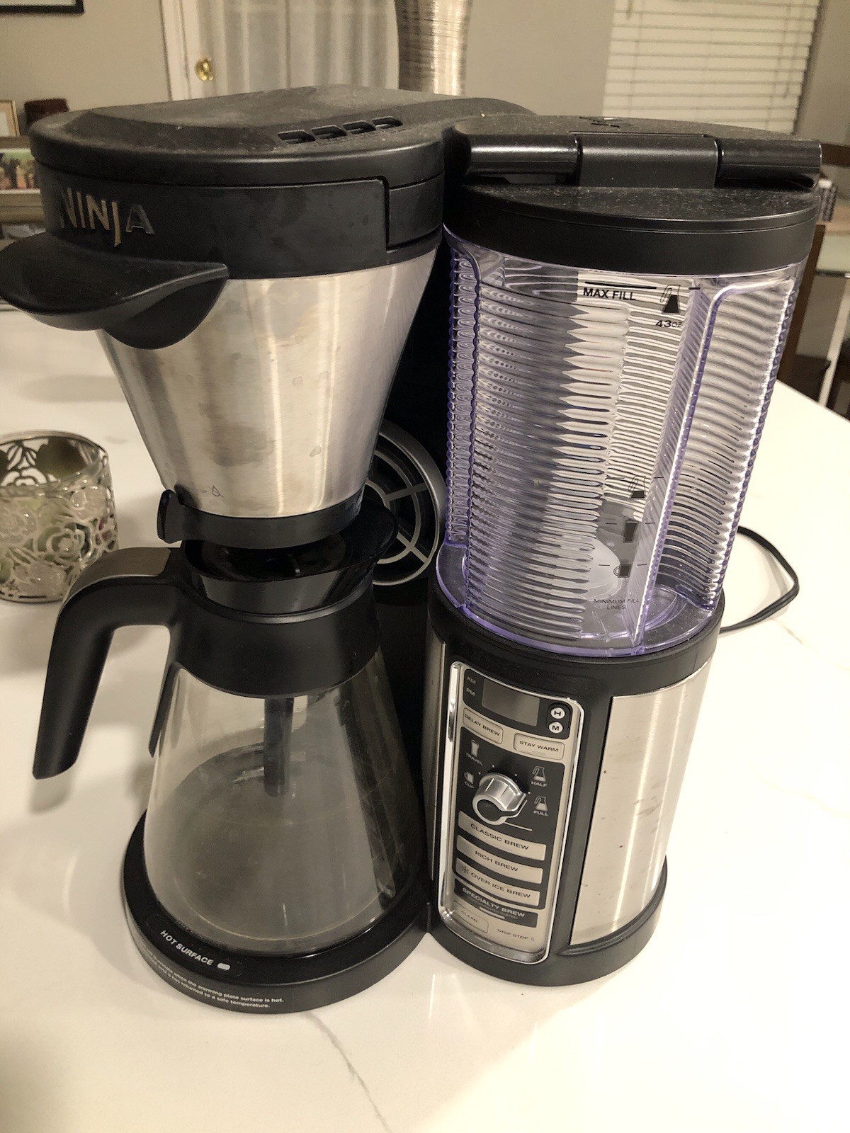 Ninja Coffee Bar Coffee Maker. It has Thermal Carafe and Auto IQ Timer. CF081